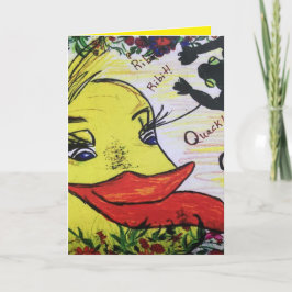 Tarjeta de cumpleaños de niño pato