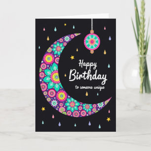 Tarjeta de cumpleaños de noche celestial