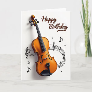 Tarjeta de cumpleaños de notas musicales