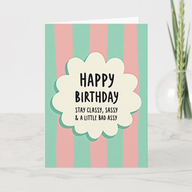 Tarjeta de cumpleaños de nube descarada (Anverso)