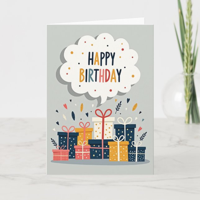 Tarjeta de cumpleaños de nube dulce (Anverso)