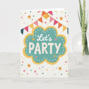 Tarjeta de cumpleaños de nube turquesa