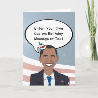 Tarjeta de cumpleaños de Obama - Personalizar su m