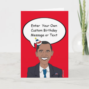 Tarjeta de cumpleaños de Obama - Personalizar su m