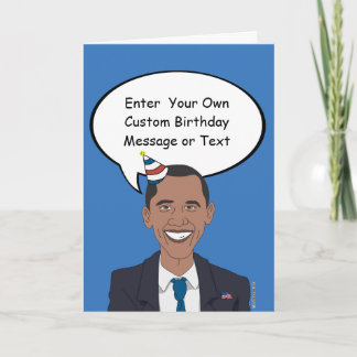 Tarjeta de cumpleaños de Obama - Personalizar su m