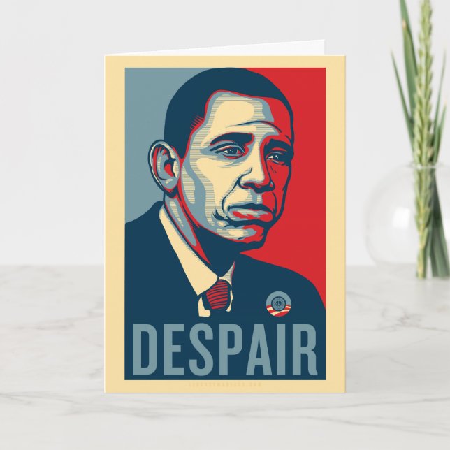 Tarjeta de cumpleaños de Obama triste (Anverso)