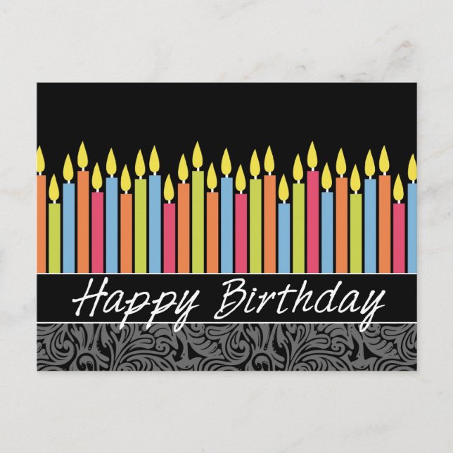 Tarjeta de cumpleaños de Office con velas (Anverso)