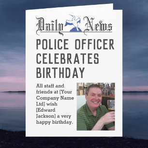 Tarjeta de cumpleaños de oficial de policía para p
