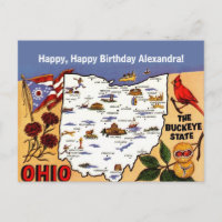 Tarjeta de cumpleaños de Ohio Buckeye
