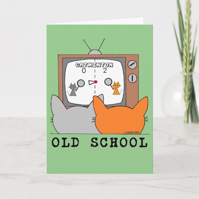 Tarjeta de cumpleaños de OLD SCHOOL Retro Video Ca (Anverso)