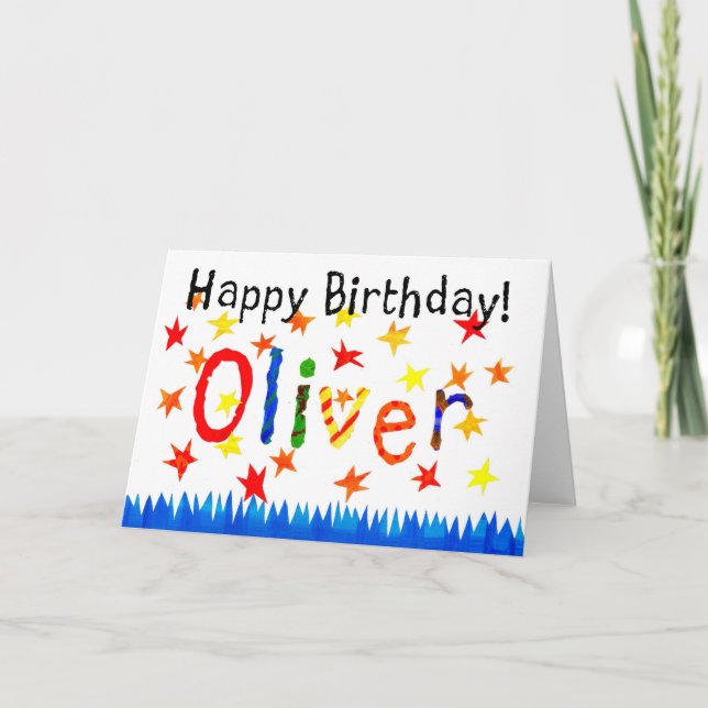 Tarjeta de cumpleaños de 'Oliver' (Anverso)