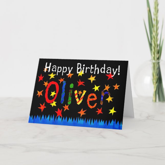 Tarjeta de cumpleaños de 'Oliver' (Anverso)