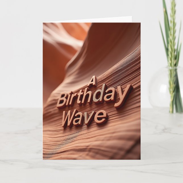 Tarjeta de cumpleaños de onda 3D (Anverso)
