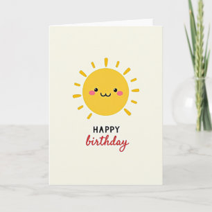 Tarjeta de cumpleaños de orbe lindo