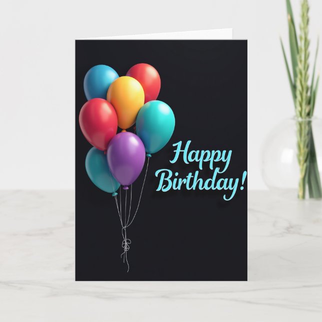 Tarjeta de cumpleaños de Orbes Brillantes (Anverso)