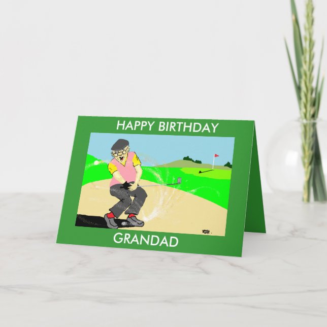 tarjeta de cumpleaños de oro de grandad (Anverso)