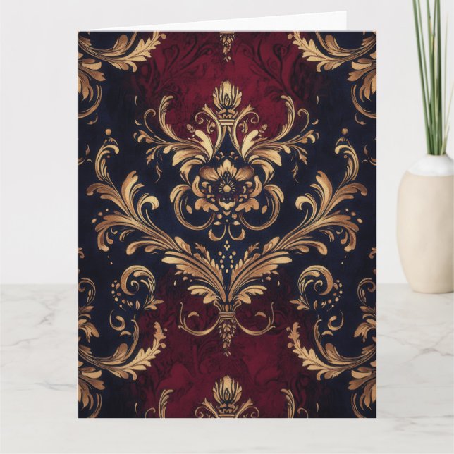 Tarjeta de cumpleaños de oro rojo (Anverso)