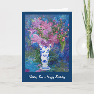Tarjeta de cumpleaños de orquídea
