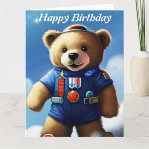 Tarjeta de cumpleaños de osito de peluche
