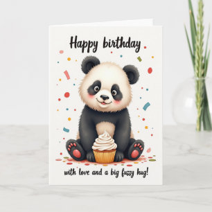 Tarjeta de cumpleaños de oso borroso
