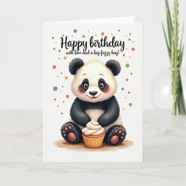 Tarjeta de cumpleaños de oso de peluche dulce (Anverso)