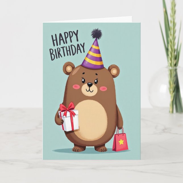 Tarjeta de cumpleaños de Oso Dulce (Anverso)
