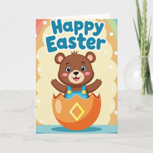 Tarjeta de cumpleaños de oso feliz
