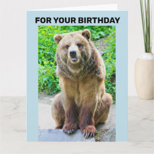 TARJETA DE CUMPLEAÑOS DE OSO GRIZZLY OSAR
