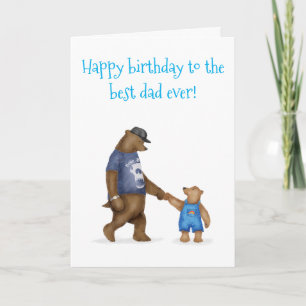 Tarjeta de cumpleaños de oso lindo para el mejor p