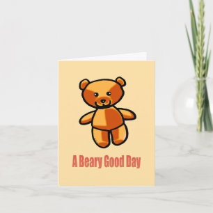 Tarjeta de cumpleaños de oso lindo - Un buen día a