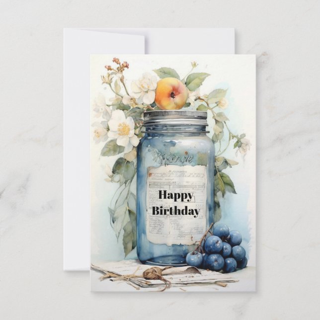 tarjeta de cumpleaños de otoño (Anverso)