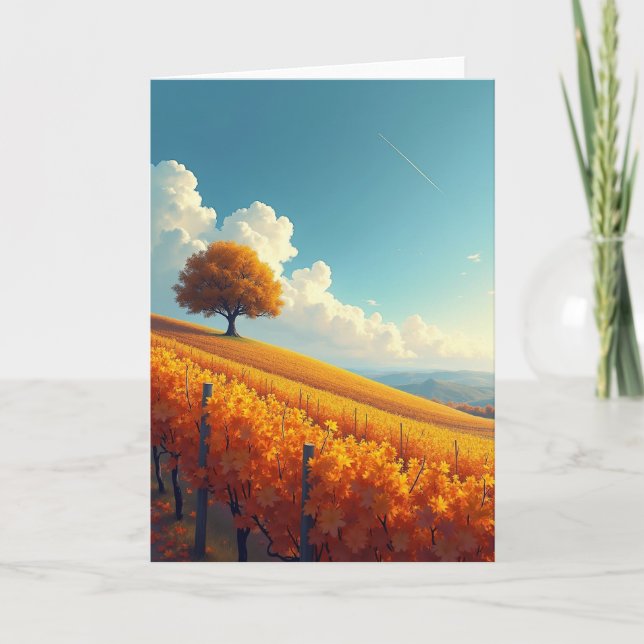 Tarjeta de cumpleaños de Otoño Dorado (Anverso)