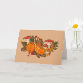 Tarjeta de cumpleaños de otoño para el mensaje per