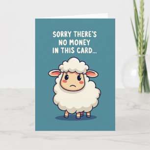 Tarjeta de cumpleaños de oveja caprichosa