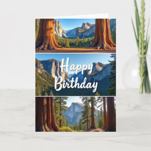 Tarjeta de cumpleaños de paisaje majestuoso