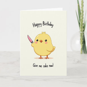 Tarjeta de cumpleaños de pájaro amarillo dulce