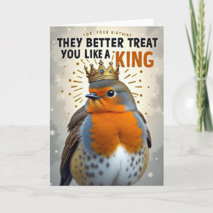 Tarjeta de cumpleaños de pájaro brillante