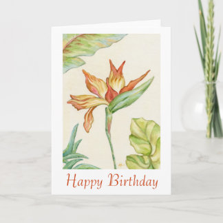 Tarjeta de cumpleaños de pájaro de paraíso