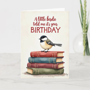 Tarjeta de cumpleaños de pájaro encantador