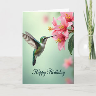 Tarjeta de cumpleaños de pájaro esmeralda