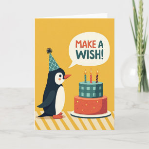 Tarjeta de cumpleaños de pájaro estilizado