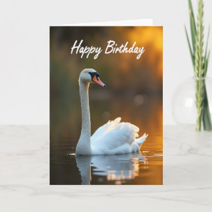 Tarjeta de cumpleaños de pájaro sereno