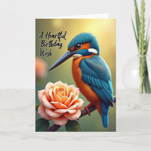 Tarjeta de cumpleaños de pájaro vibrante