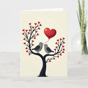 Tarjeta de cumpleaños de pájaros del amor
