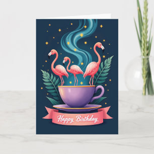 Tarjeta de cumpleaños de pájaros estrellados