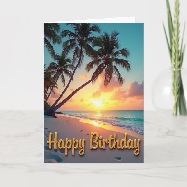 Tarjeta de cumpleaños de Palm Beach (Anverso)