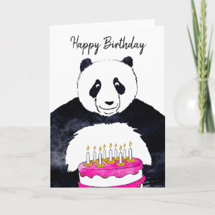 tarjeta de cumpleaños de Panda