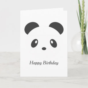 Tarjeta de cumpleaños de panda personalizada