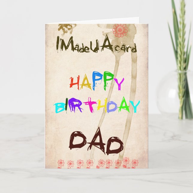 Tarjeta de cumpleaños de papá (Anverso)