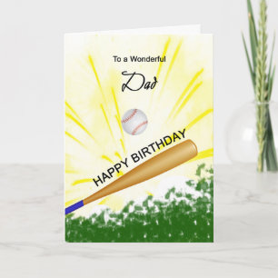 Tarjeta de cumpleaños de Papá Béisbol
